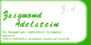 zsigmond adelstein business card